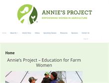 Tablet Screenshot of anniesproject.org